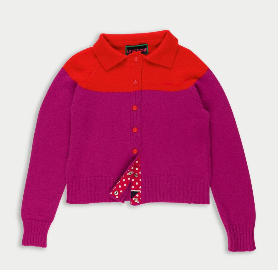 Image of La Fetiche Antonio Cardigans (Grey/Black. or Poppy/Fuchsia)