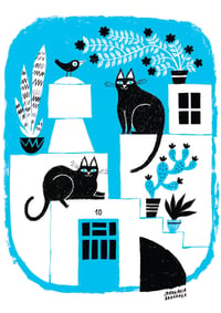 Image 1 of Rooftop Cats • PRINT