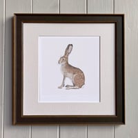 Image 3 of HAND DRAWN HARE SIGNED NATURE PRINT