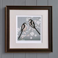 Image 3 of HAND DRAWN LONG TAILED TIT SIGNED ART PRINT