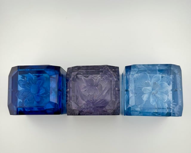 Image of Mini Lucite Boxes- Blue Tones 