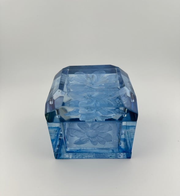 Image of Mini Lucite Boxes- Blue Tones 