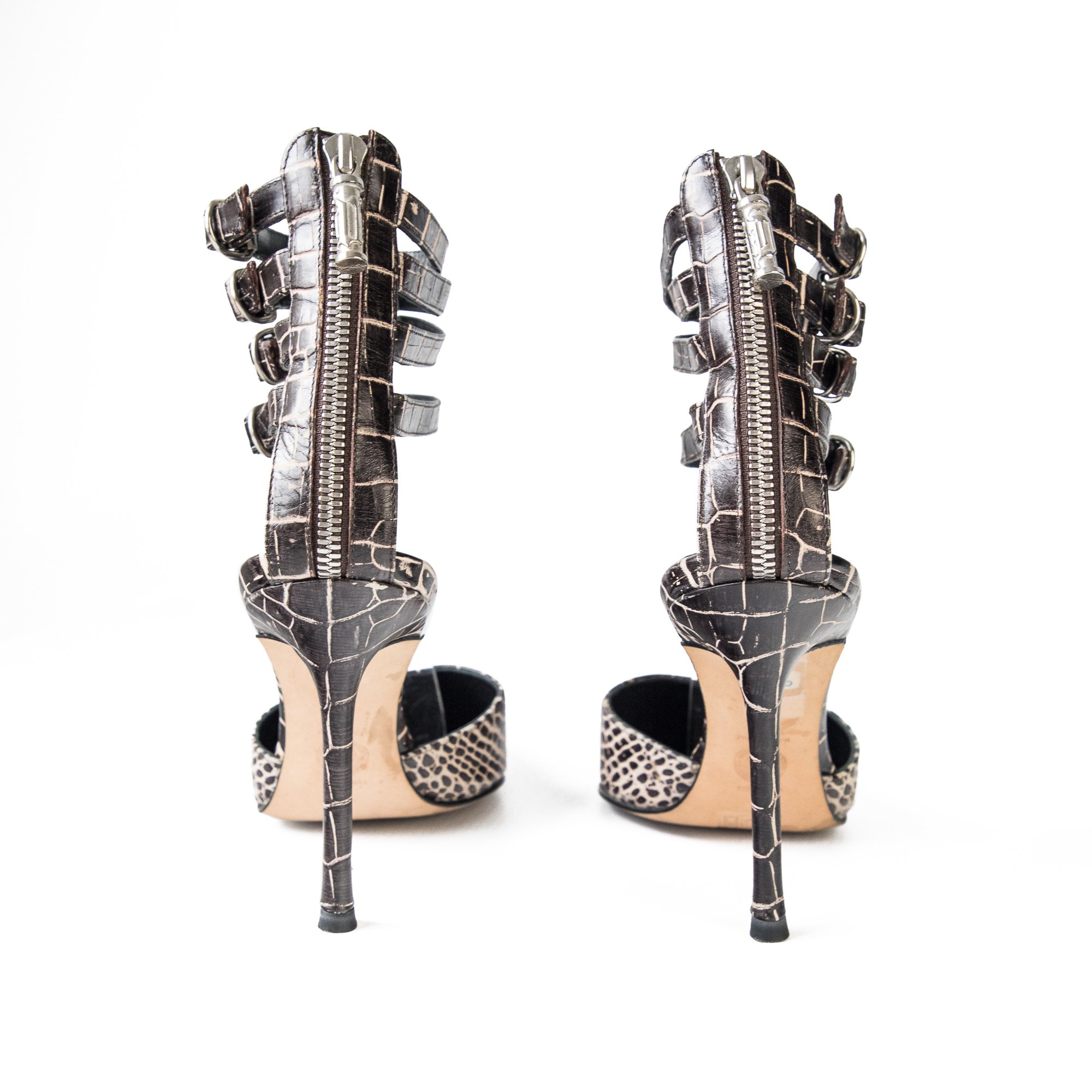 Image of Versace 2003 Crocodile Pointed Heels