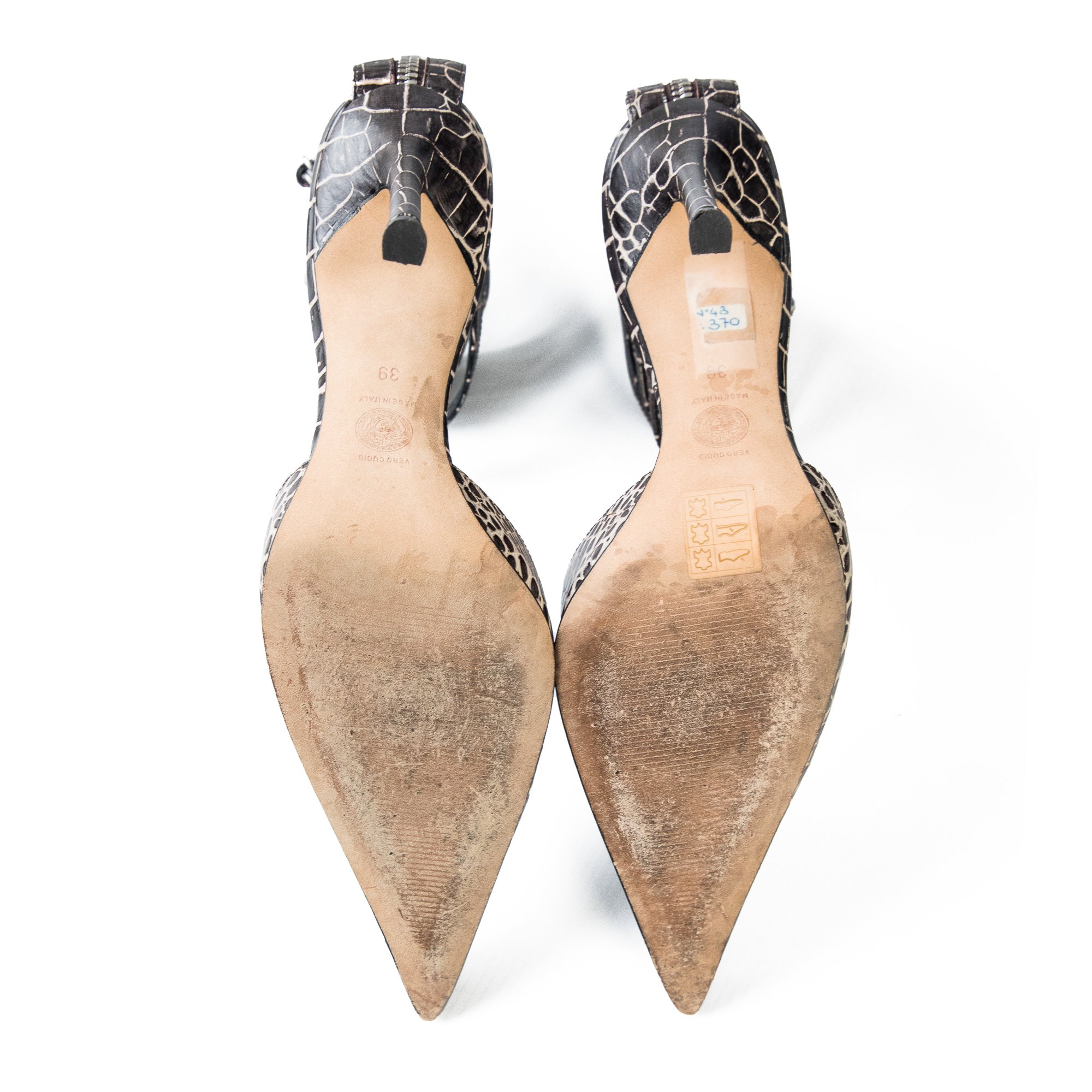 Image of Versace 2003 Crocodile Pointed Heels
