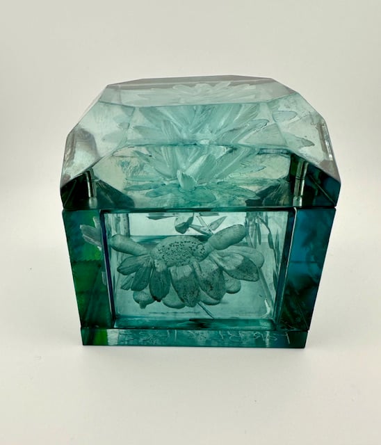 Image of New Jumbo Mini Lucite Boxes (Royal Purple and Seafoam Green)