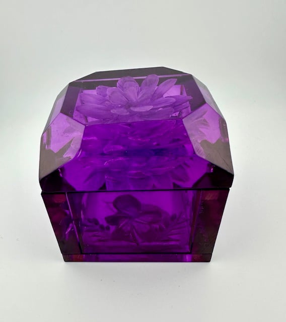 Image of New Jumbo Mini Lucite Boxes (Royal Purple and Seafoam Green)