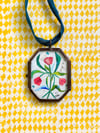 Folk floral no. 108 locket