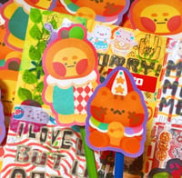 Image 2 of miso the tiger & maru the orange ✿ sticker