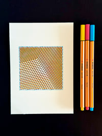 Image 3 of Chromatic Aberration 02  — 5x7" pen plot