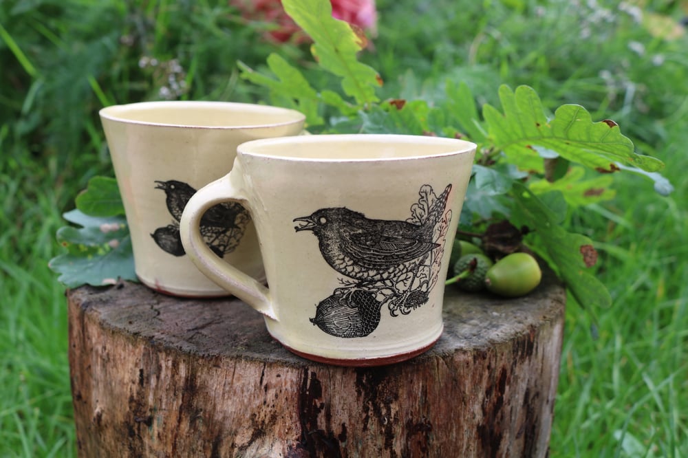 Wren and oak cups. 