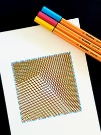 Image 2 of Chromatic Aberration 02  — 5x7" pen plot