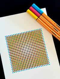 Image 2 of Chromatic Aberration 01  — 5x7" pen plot