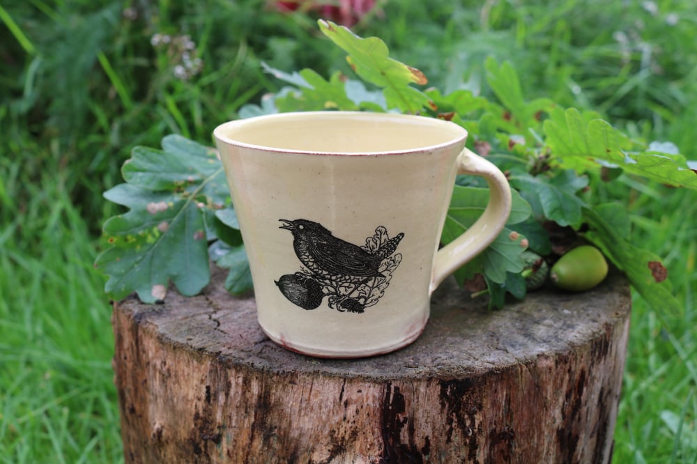 Wren and oak cup.. small