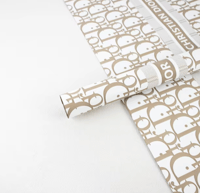 Dr Light Brown Floral Paper 