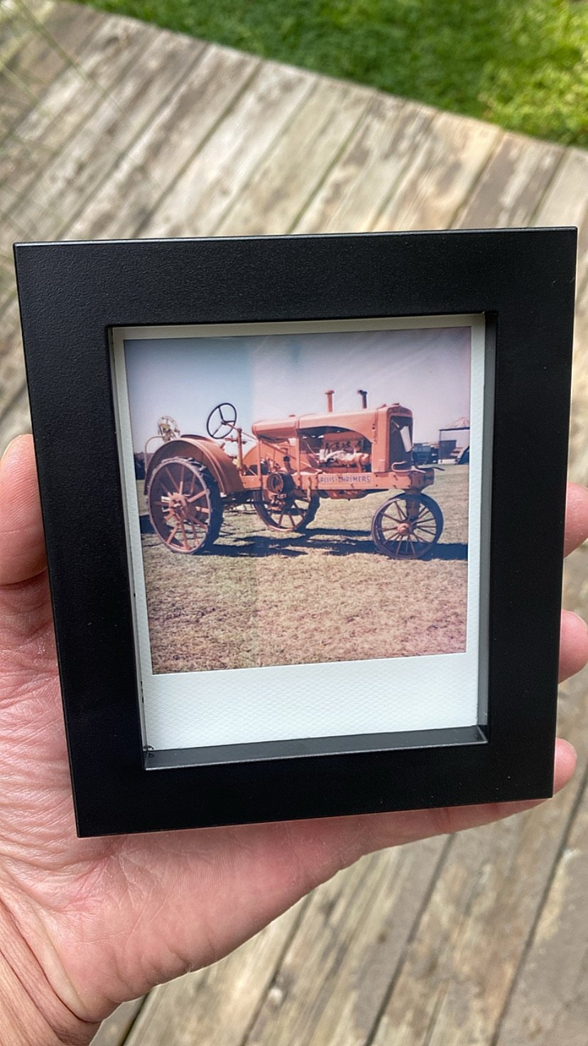 Allis Chalmers Antique Tractor Polaroid by Junior (with Frame)