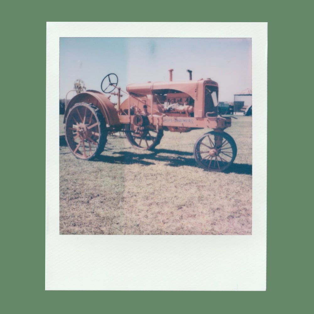 Allis Chalmers Antique Tractor Polaroid by Junior (with Frame)