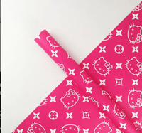 Hello Kitty Hot Pink Floral Paper 