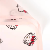 Hello Kitty Pink Clear Floral Paper 