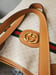 Image of Vtg. Gucci White/Tan Mini Monogram Tote Bag