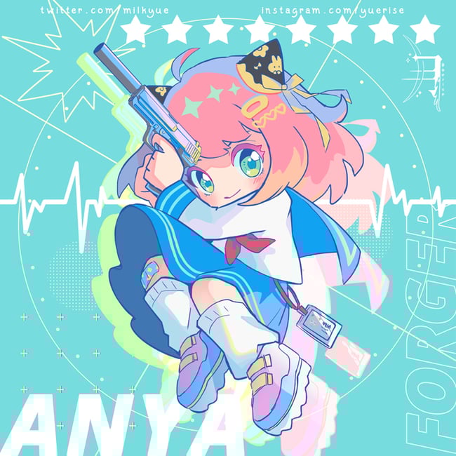 Anya charm and print