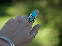 Image 2 of Blue Royston + Teal Royston statement ring (size 7.75)