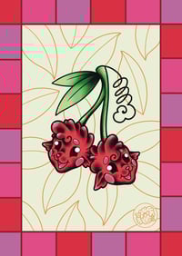Image 1 of Lamb Cherries A5 print