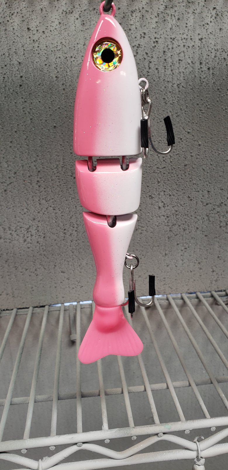 Image of 8 inch  3/4 Pink, White.