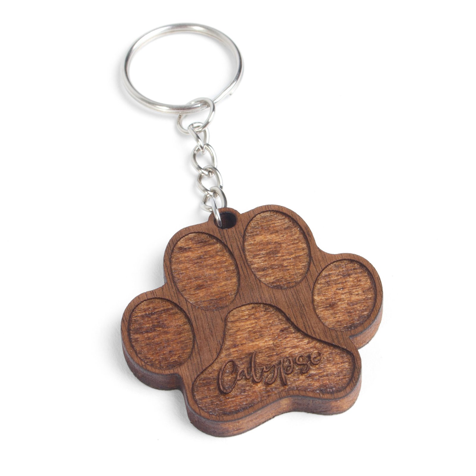 Cat Paw - Customizable Wooden Pendant - Gift for Cat Lovers
