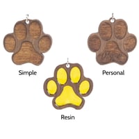 Image 2 of Cat Paw - Customizable Wooden Pendant - Gift for Cat Lovers