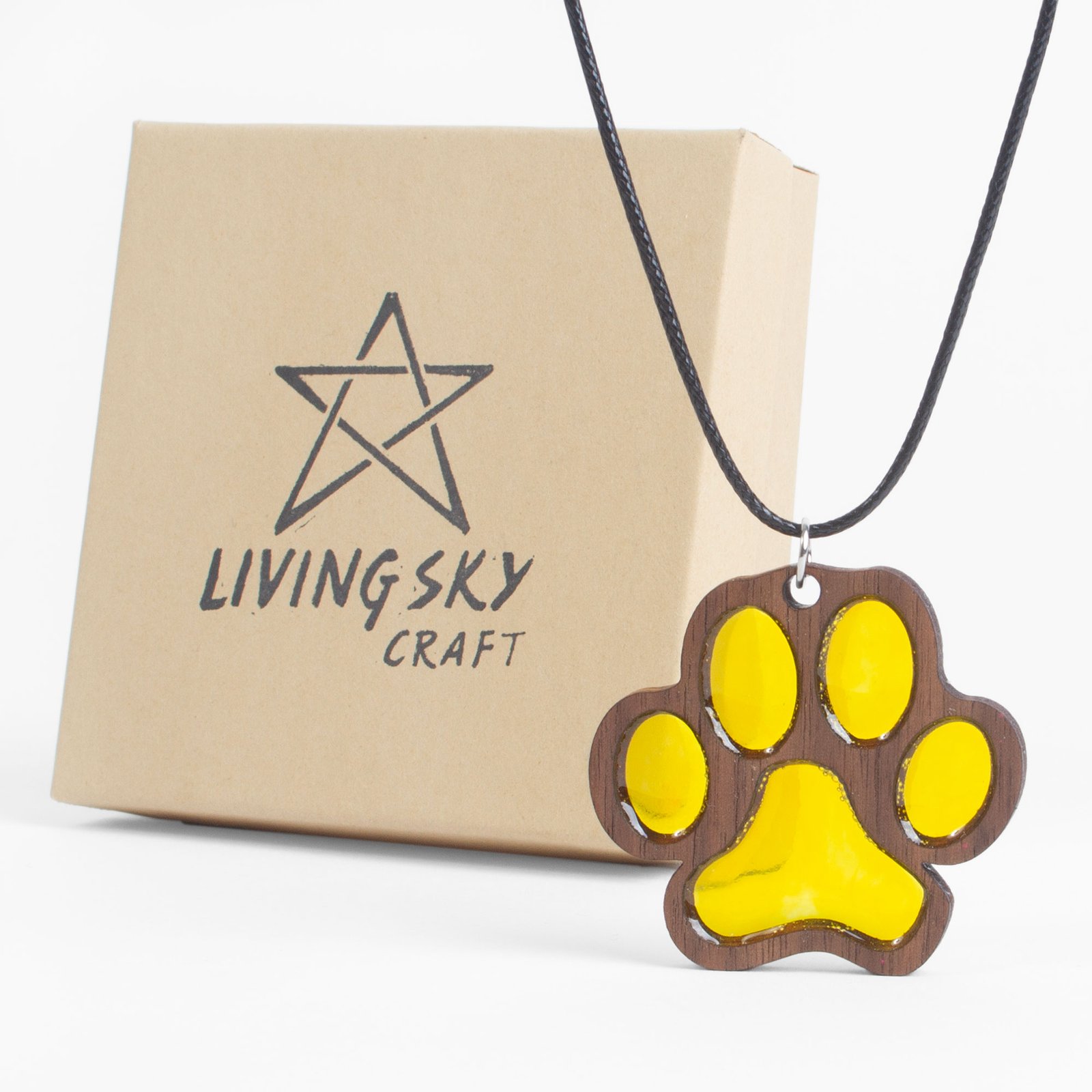 Cat Paw - Customizable Wooden Pendant - Gift for Cat Lovers