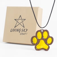 Image 4 of Cat Paw - Customizable Wooden Pendant - Gift for Cat Lovers