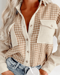Image 5 of Houndstooth Comfortable Shacket 