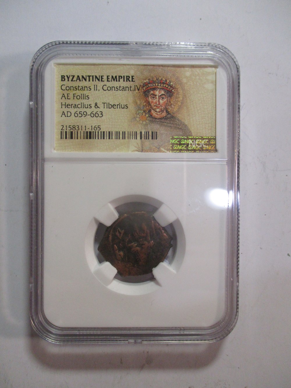 Shipwreck Sale: Byzantine Coin of Constans II Slabbed by NGC