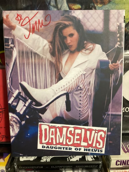 Image of Damselvis, Daughter of Helvis (1994) with signed John Michael McCarthy slipcover SOV