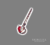 Image 1 of Silver Mariner Heart Crystal Pendant Necklace