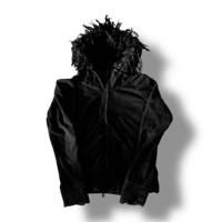 horizon fur hoodie zip up