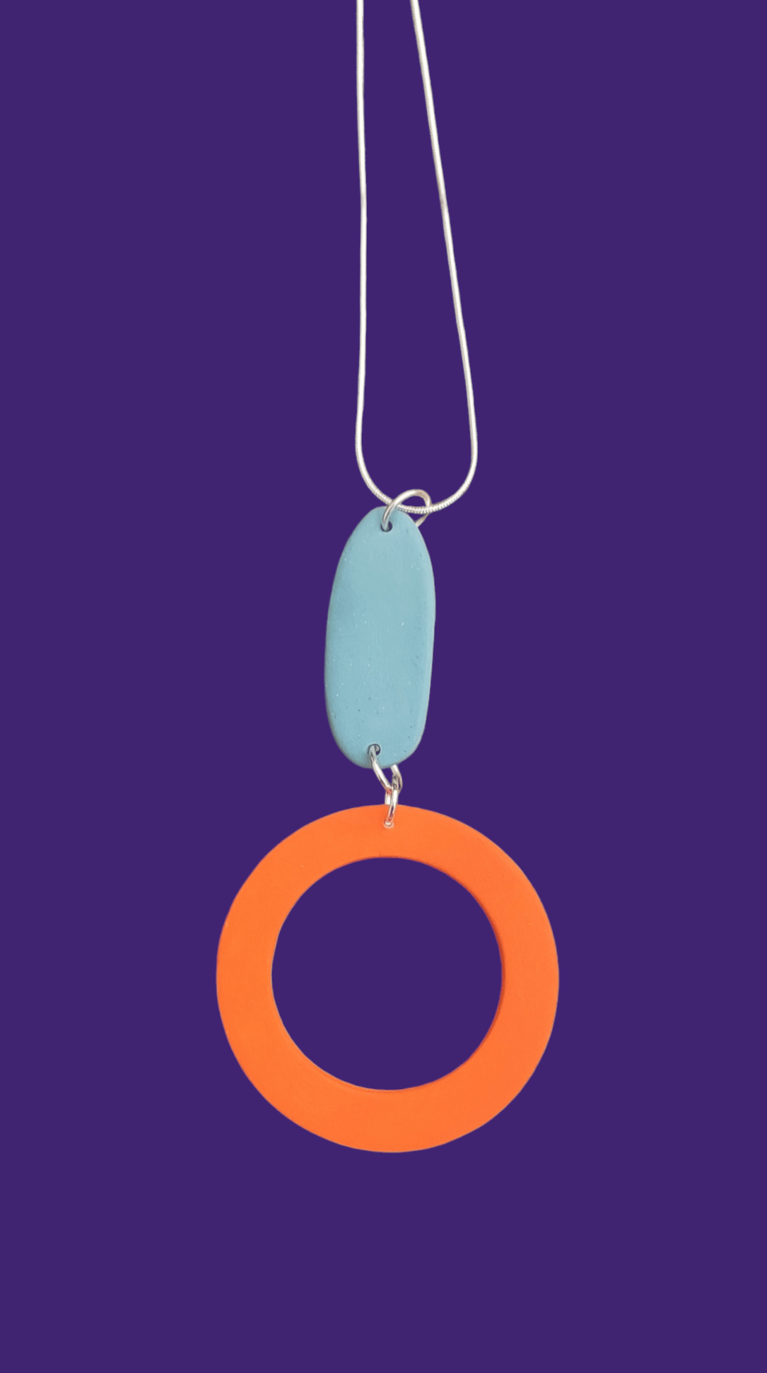 Image of Sky Blue/ Orange Maritime Pendant