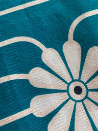 Image 3 of MARKET BAG - BLACK WITH TURQUOISE/WHITE RETRO