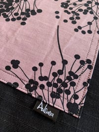 Image 3 of MARKET BAG - BLACK AND PINK BLOSSOM