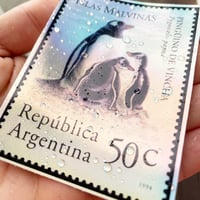 Image 2 of Estampita holográfica Malvinas Argentinas