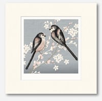 Image 4 of HAND DRAWN LONG TAILED TIT SIGNED ART PRINT