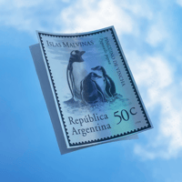 Image 1 of Estampita holográfica Malvinas Argentinas
