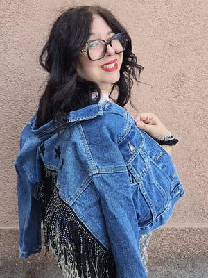 Chaqueta vaquera flecos
