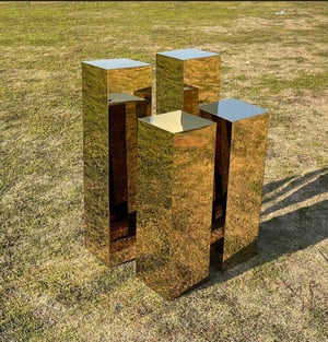 Image of Gold pedestals  / cake stands 