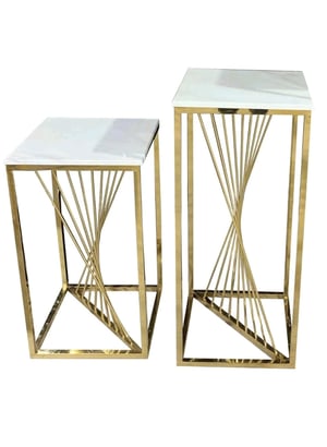 Image of Gold stainless steel cake stand 