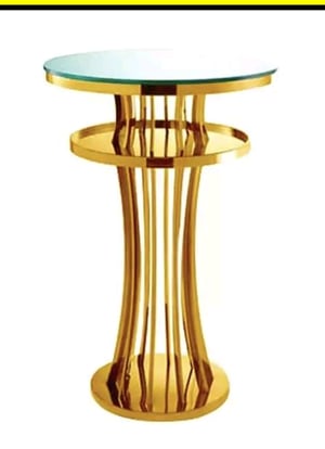 Image of Gold stainless steel cocktail table  , bar table