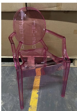 Image of Pink resin kids chair 