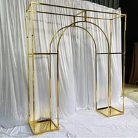 Image 2 of Gold stainless steel backdrop  : square frame  with inner n shape arch 