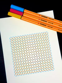 Image 2 of Chromatic Aberration 03  — 5x7" pen plot