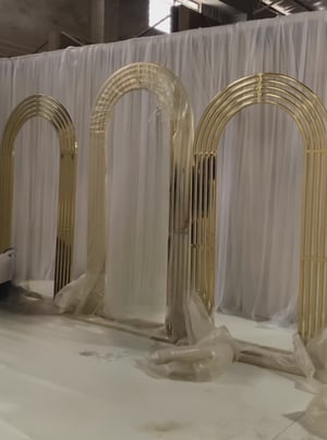 Image of Gold stainless steel arch frame   only n shape  